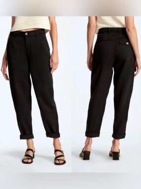 NWT Everlane the TENCEL Relaxed Chino Soft Slouchy Pants Black Butter Soft 12